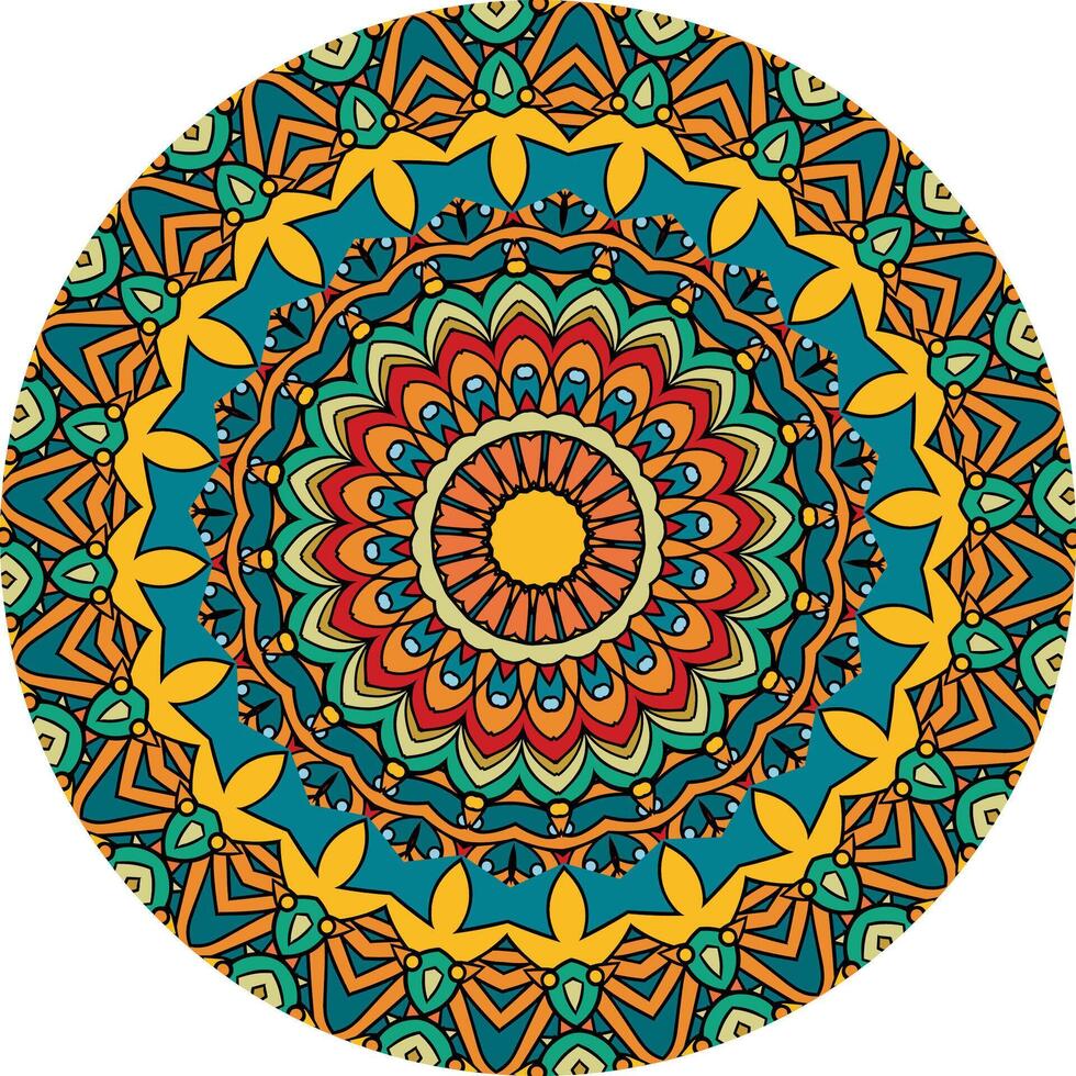 Intricate Mandala Design for Relaxation vector
