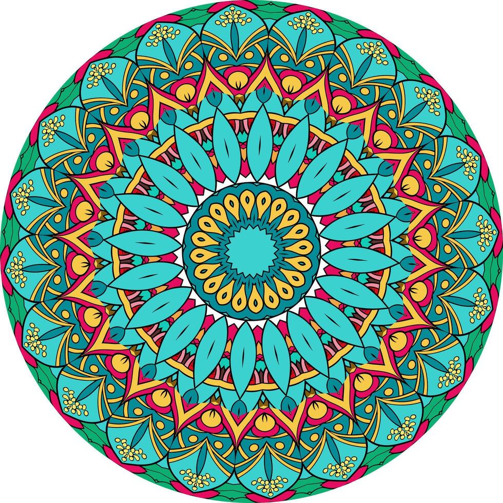 Stunning Colorful Mandala Design for Relaxation vector