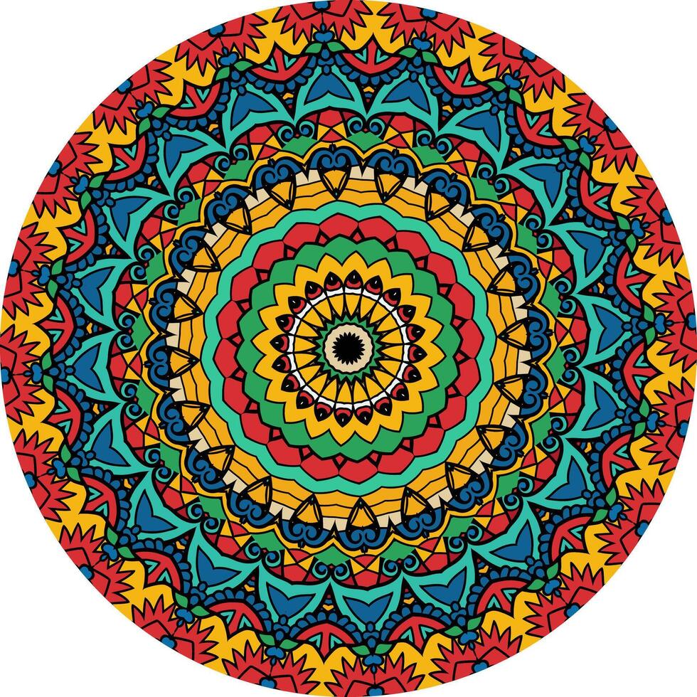 Intricate Mandala Featuring Geometric Layers vector