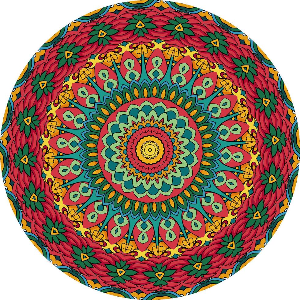 Kaleidoscopic Mandala Artwork Featuring Symmetry Layers vector
