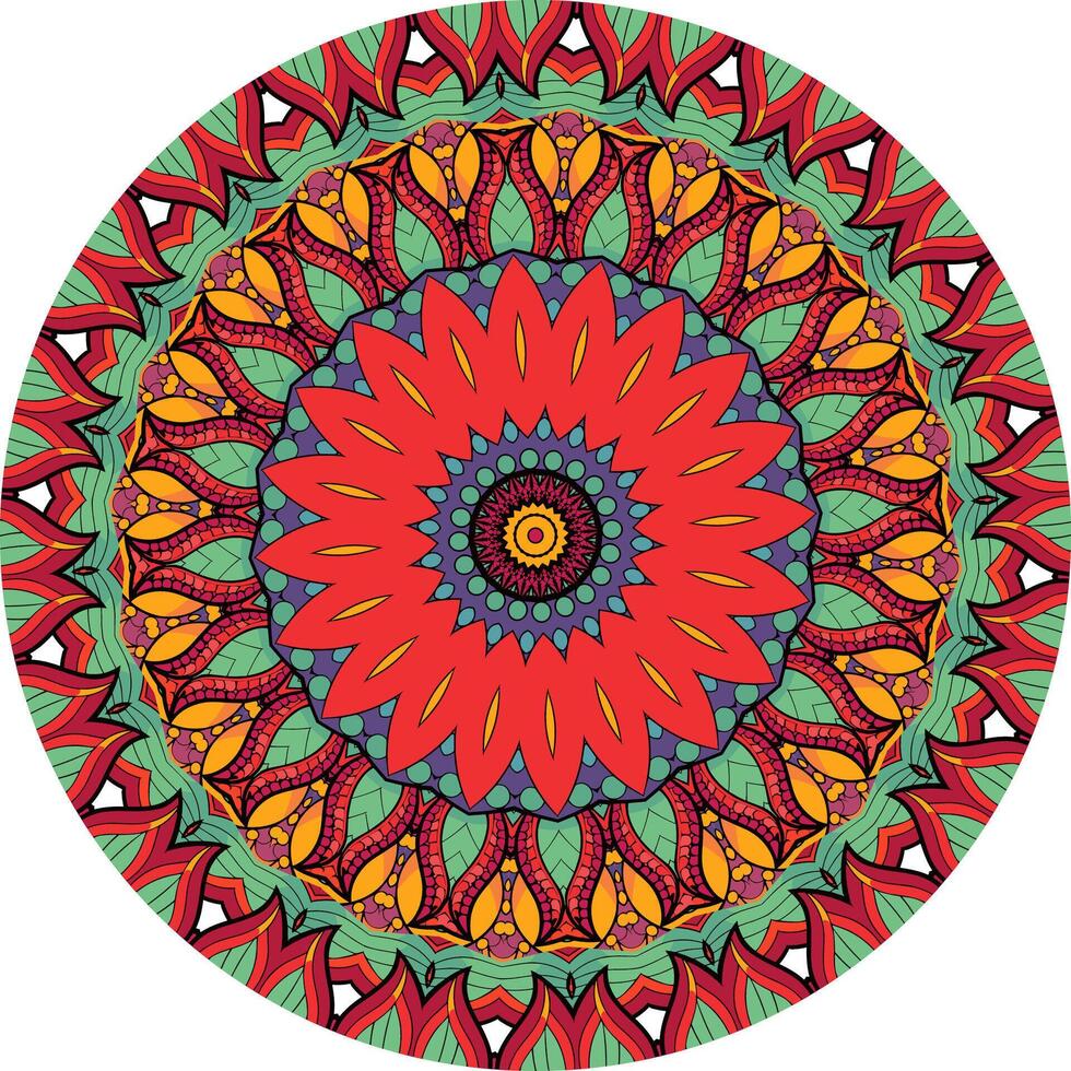 Detailed Mandala with Cool-Toned Patterns vector