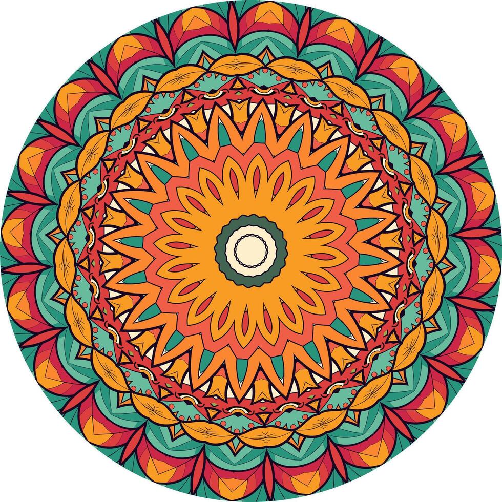 Dynamic Mandala Artwork with Nature Themes vector