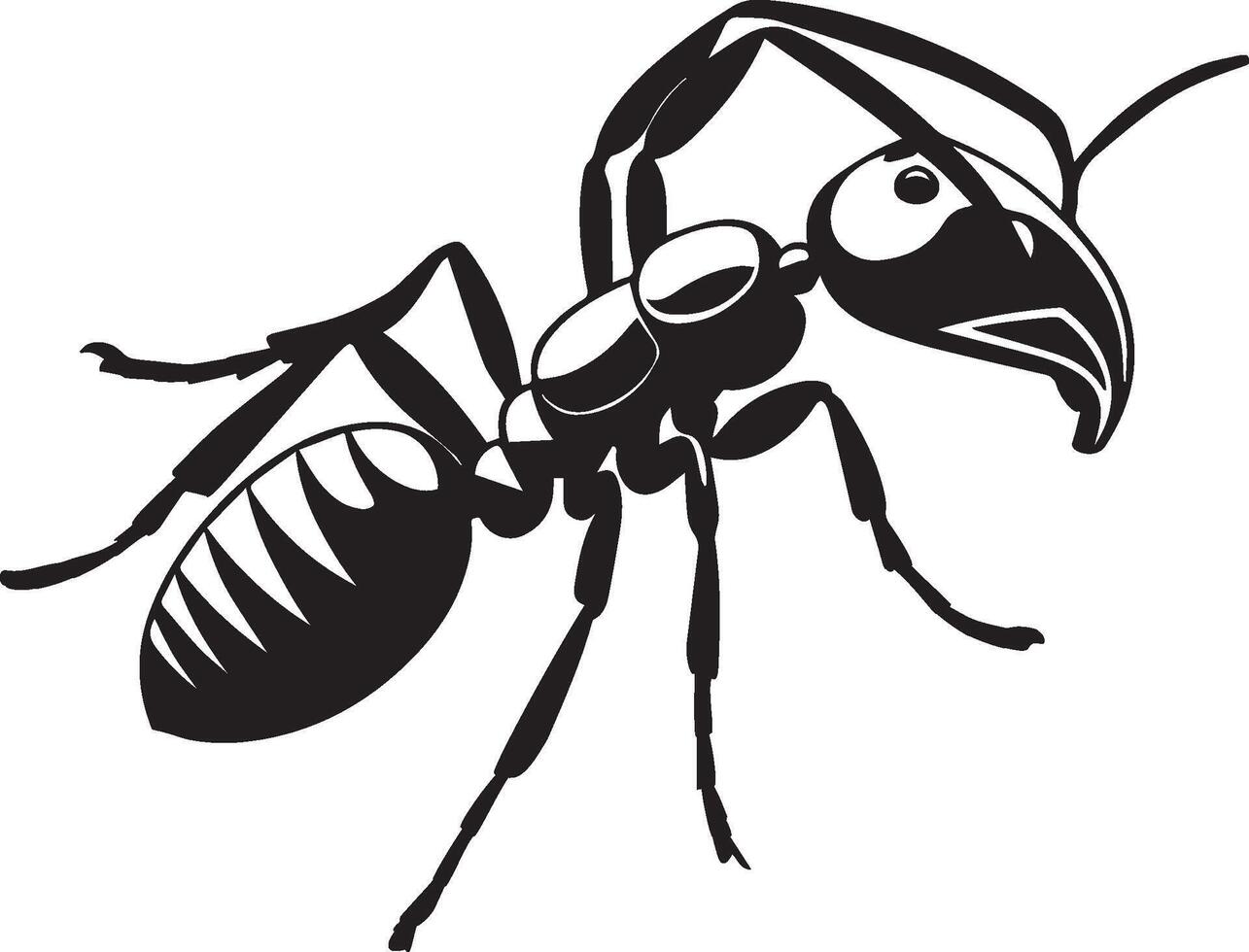 Ant Illustration With Various Shapes vector