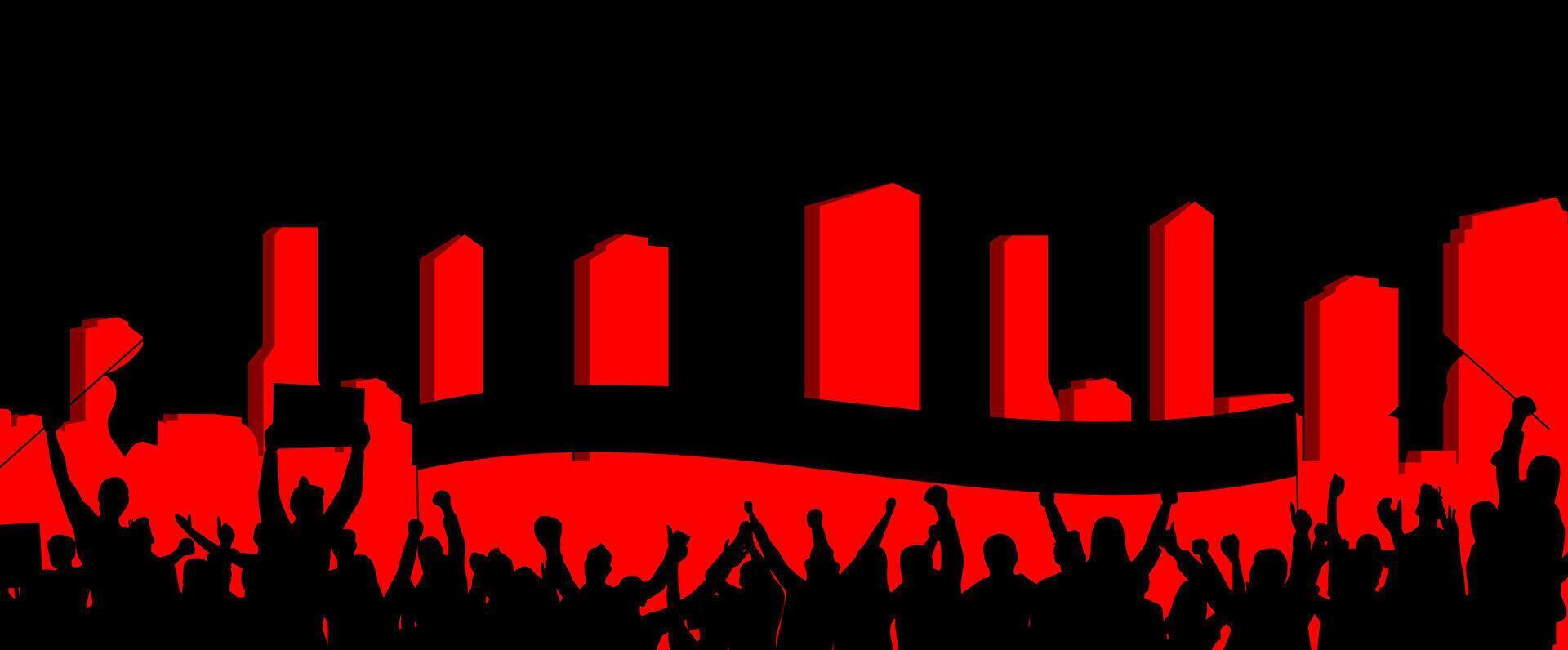 banner Crowd in the city. Used for decoration, advertising design, websites or publications, banners, posters and brochures. vector