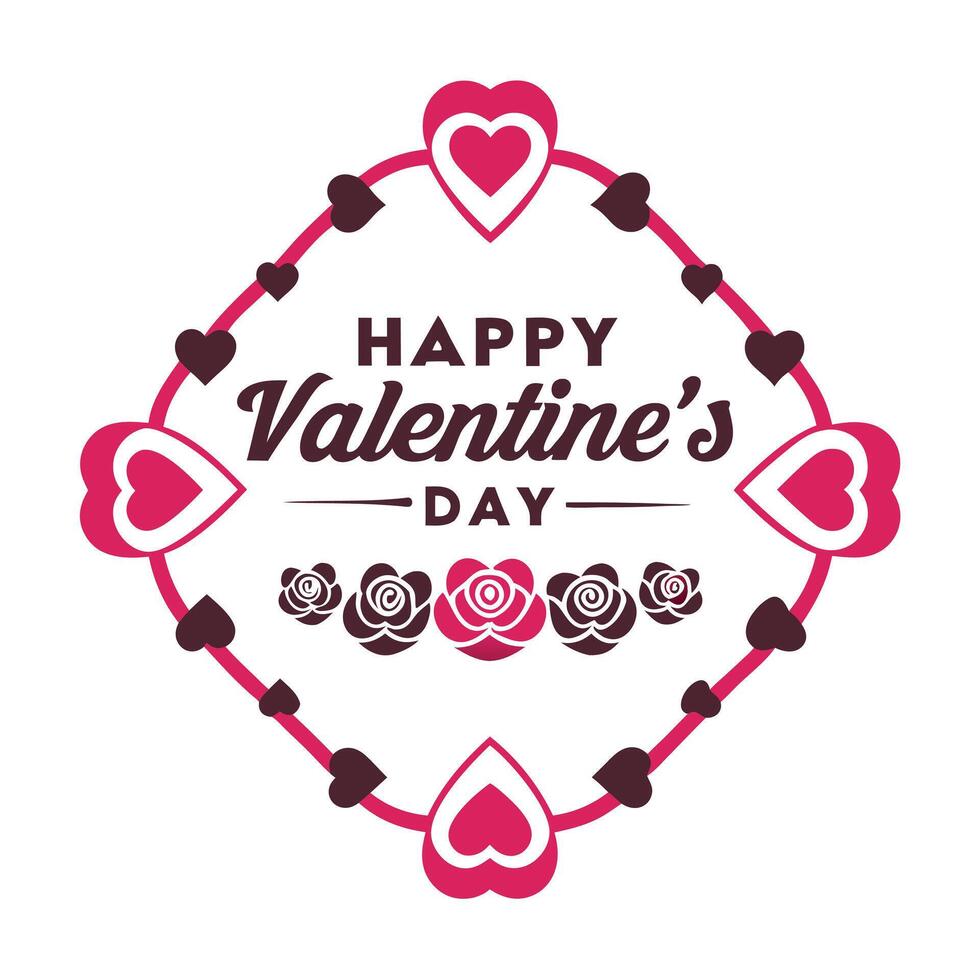 Inspirational Happy Valentines Day Text Ideas vector