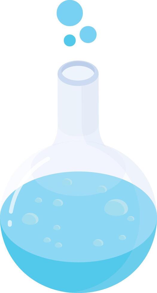 Round Bottom Flask with Liquid vector