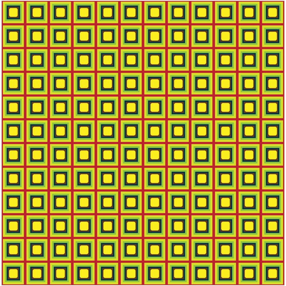 a yellow and red square pattern vector