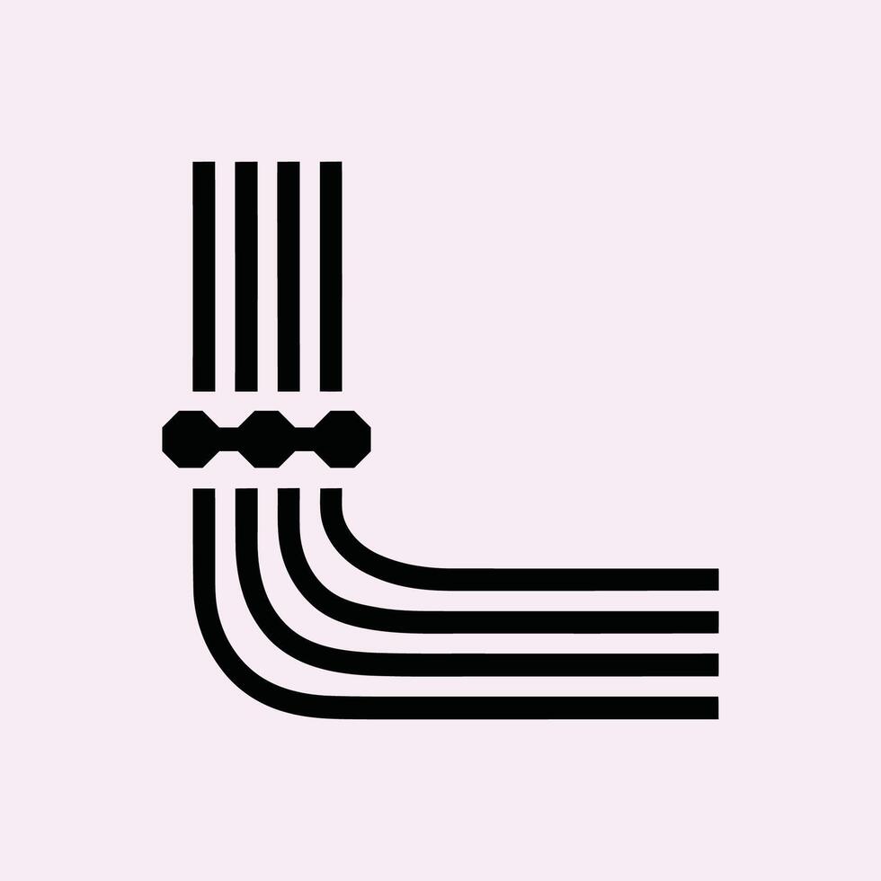 L letter logo, unique logo, modern, creative logo vector