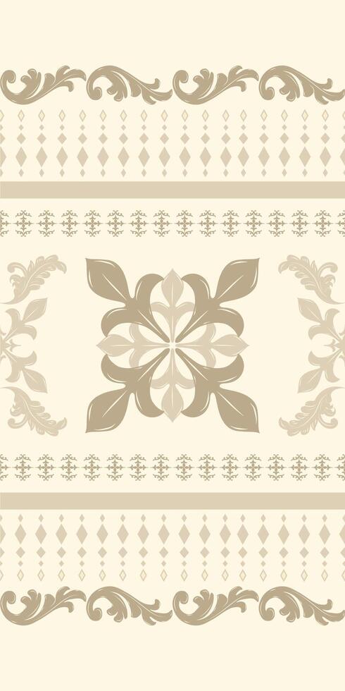 Glamorous Fleur de lis Gold Theme on Beige Background Pattern - Seamless Illustration for Elegant Textile Design for wrapping, silk, scarf, background, textile, carpet, rug, texture, hand draw vector