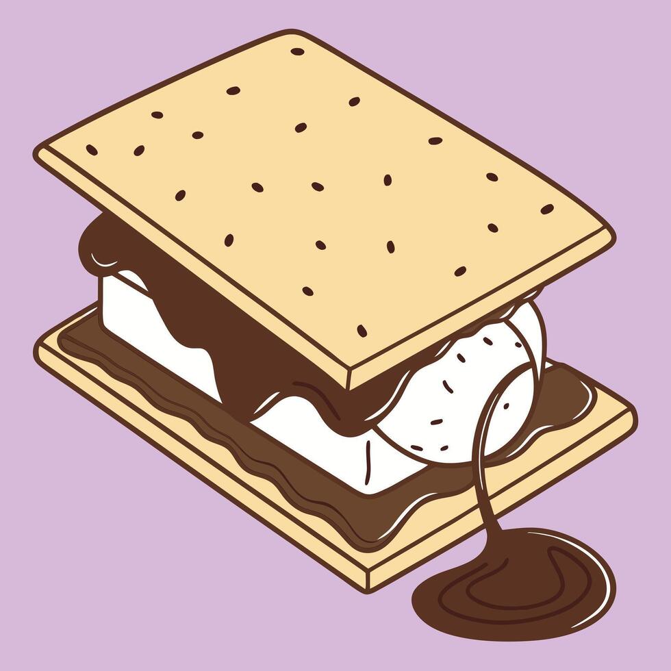 S'mores illustration artwork vector