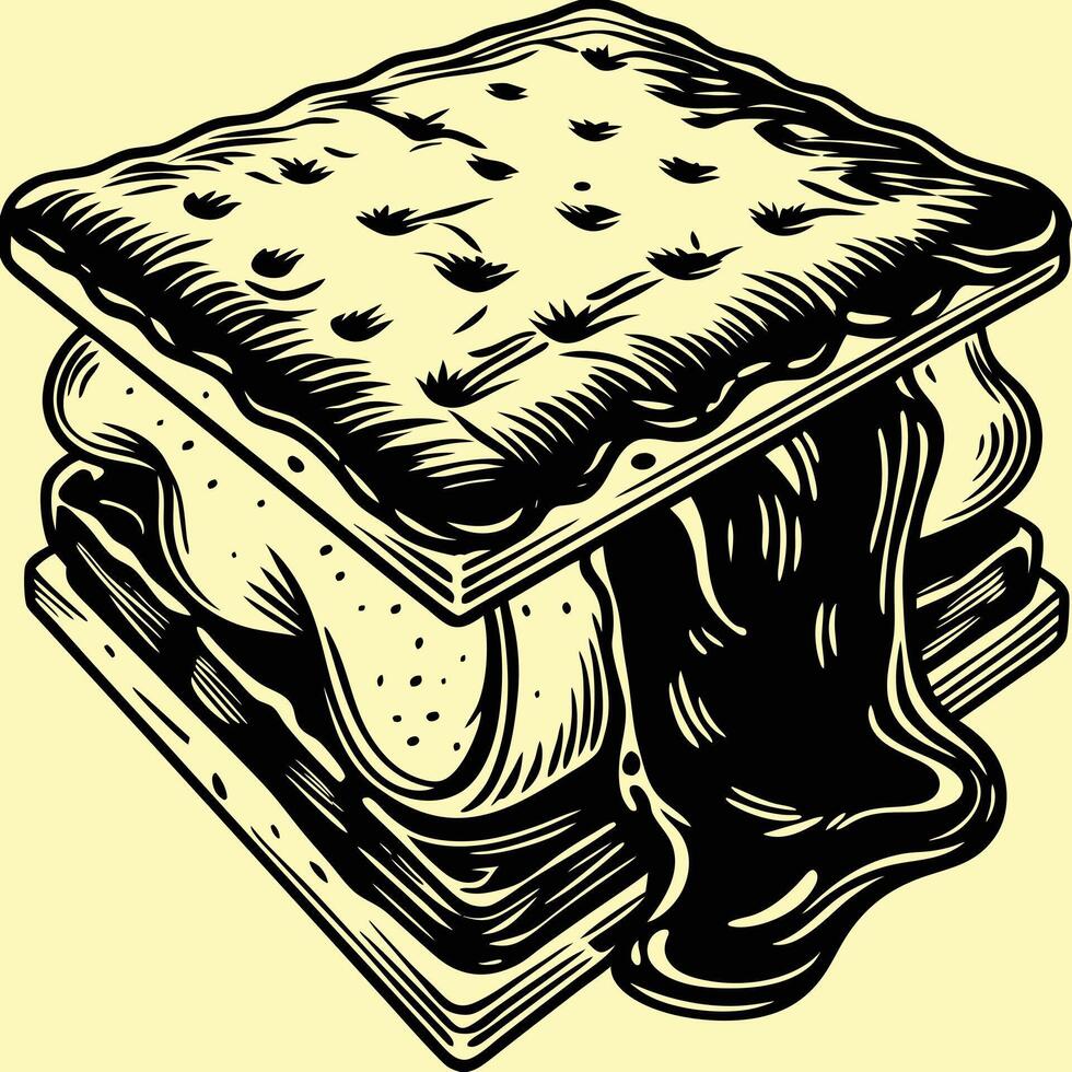 S'mores illustration artwork vector