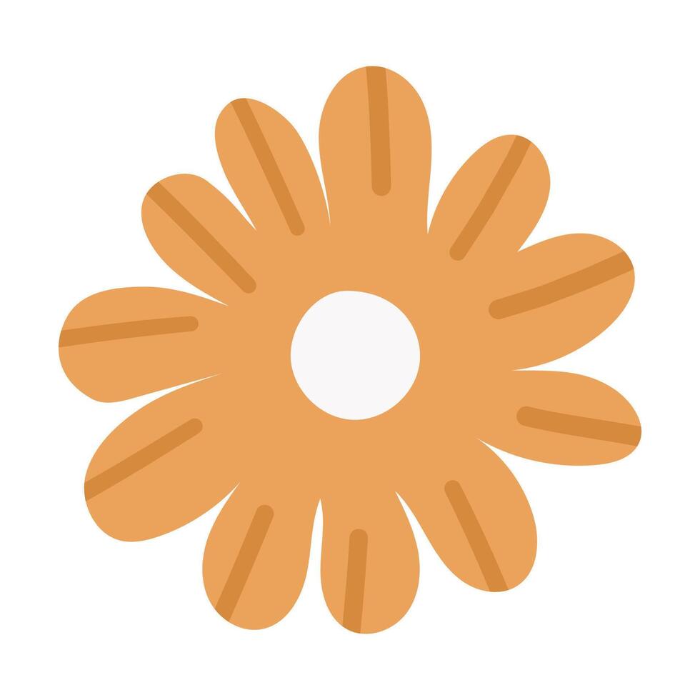 Abstract flower, white background, floral illustration vector