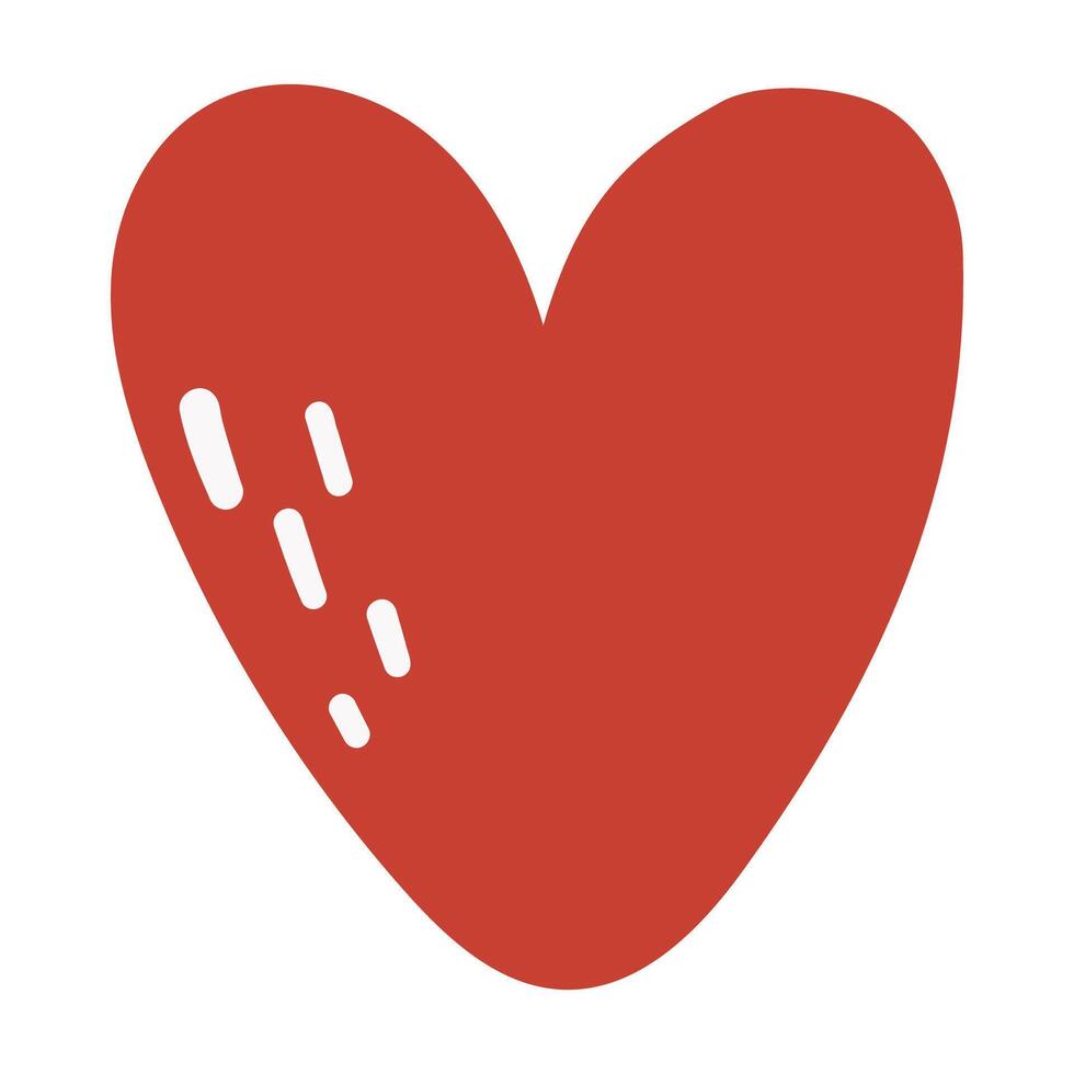 Abstract heart, white background, love illustration vector