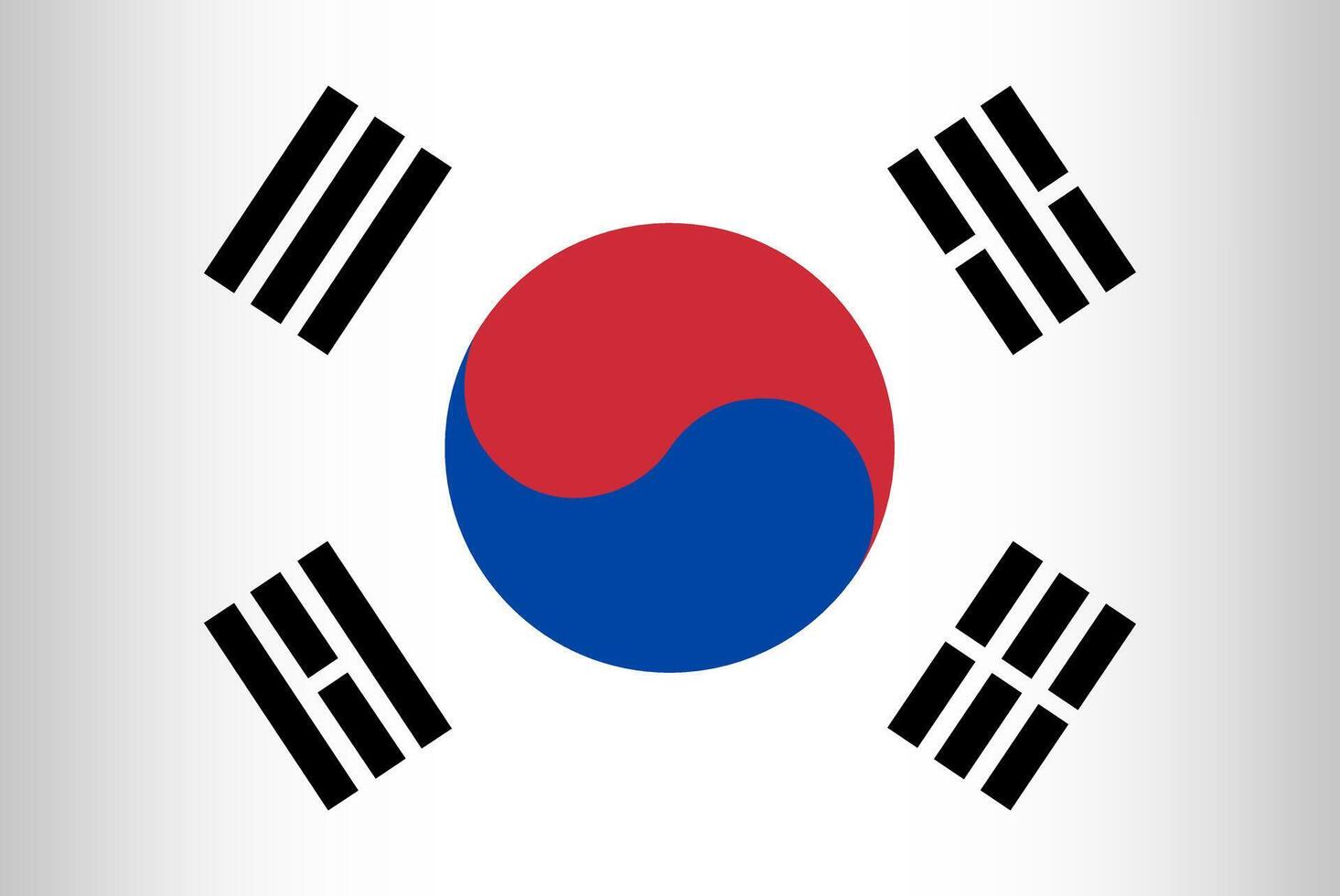 National flag of the Republic of Korea vector