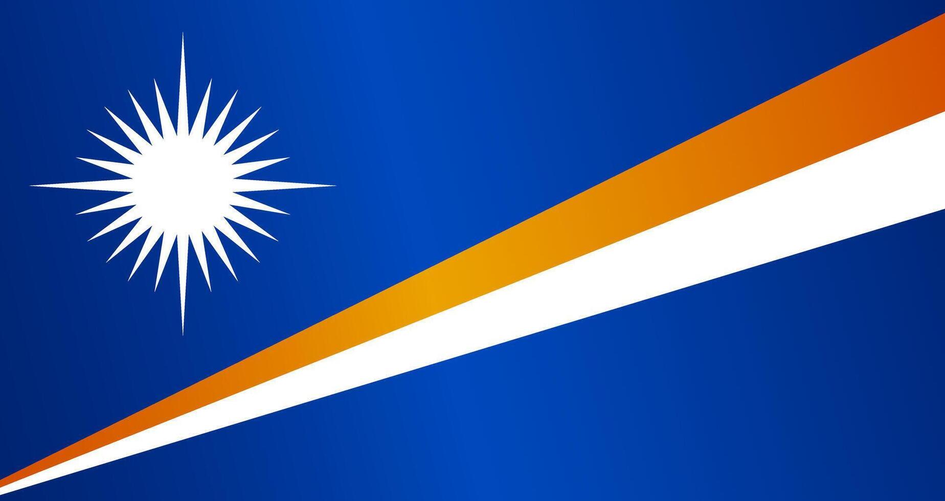 Illustration of the national flag of the marshall islands vector