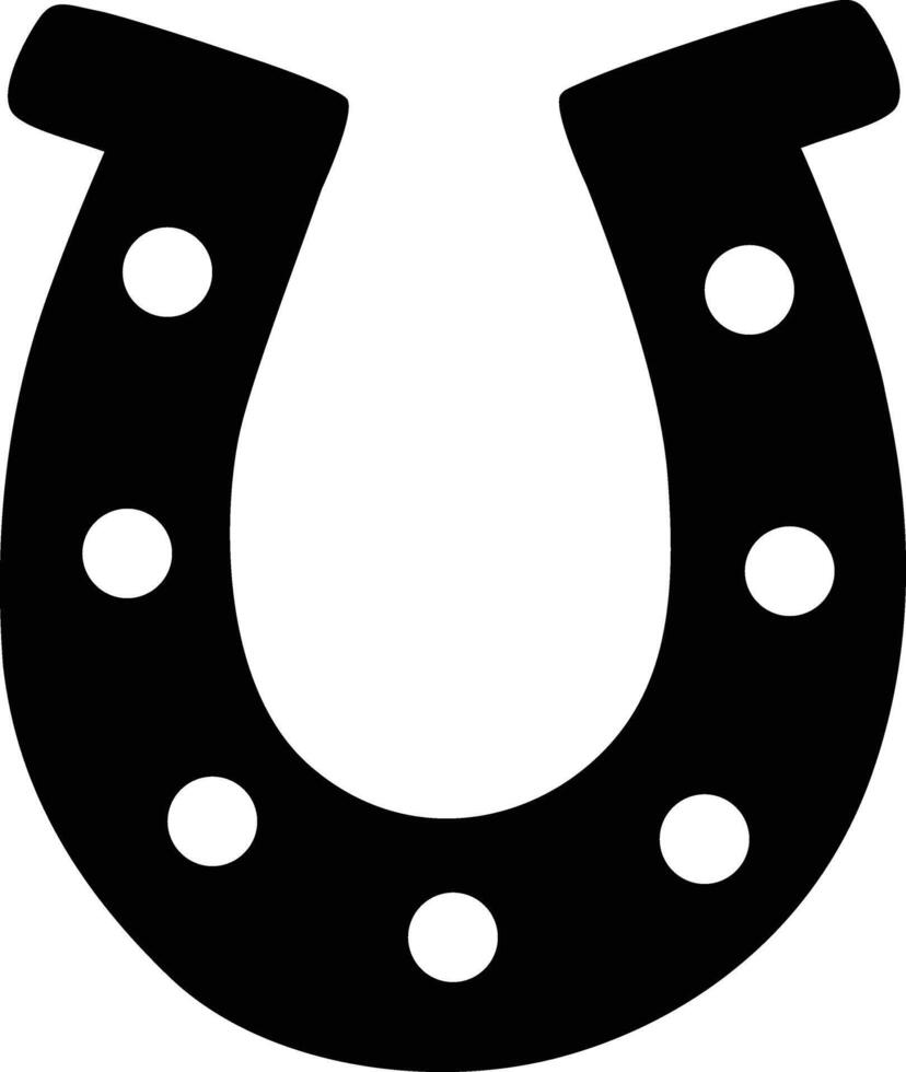 Horse shoe flat icon design vector