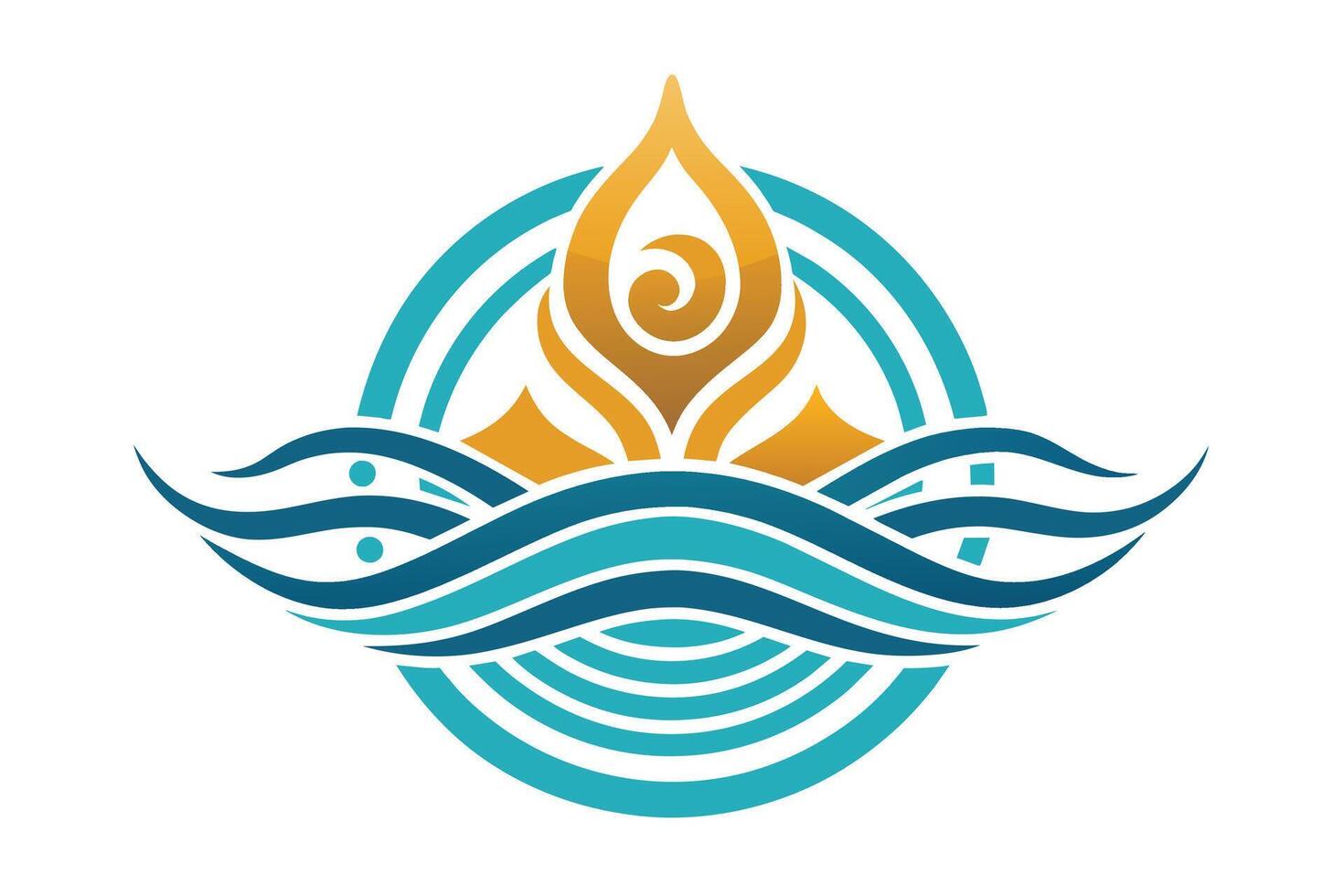 Within the logo's fluid contours, echoes of ancient wisdom resonate What mysteries lie hidden vector