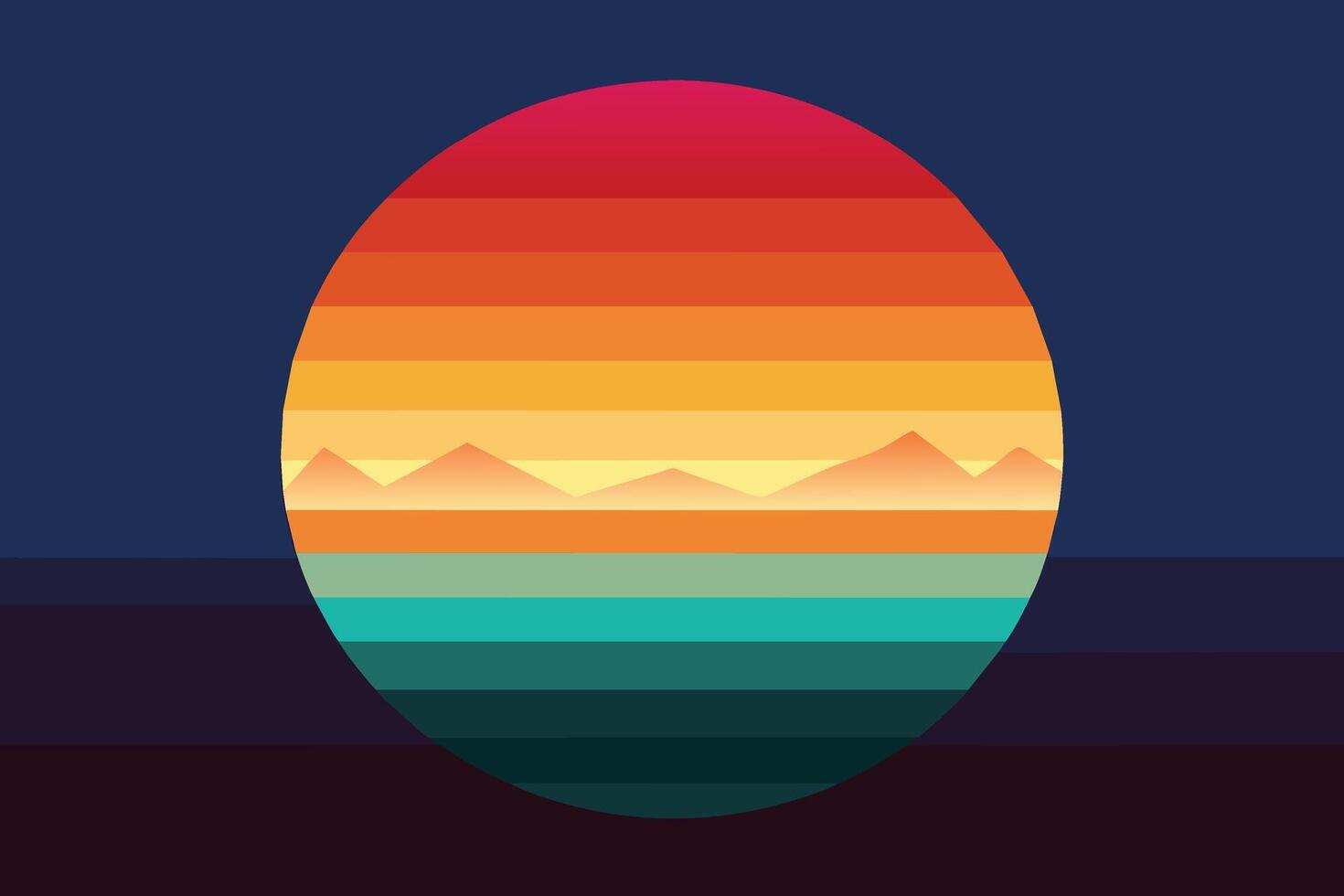 Subtle gradients and shades of sun vector