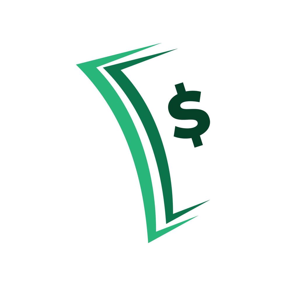 dollar bill icon logo design template vector