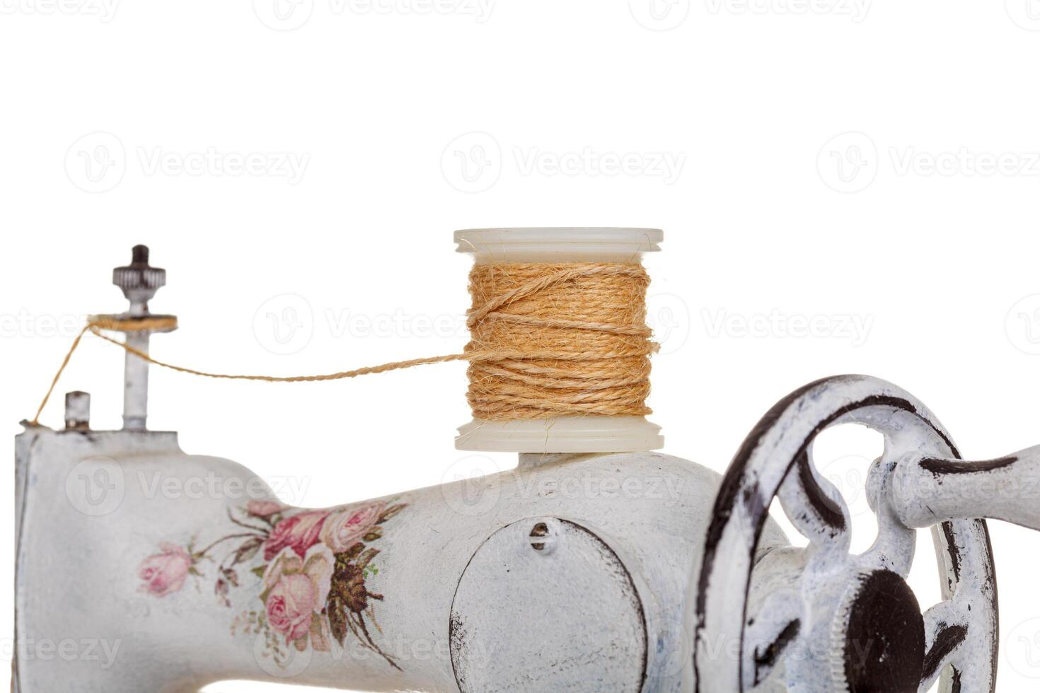 decorative sewing machine on a white background photo