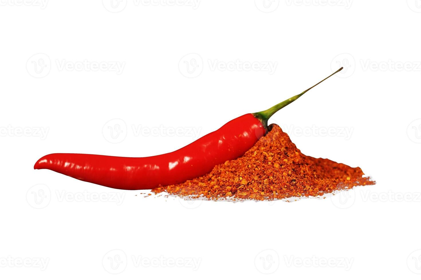 chili with powder isolated photo