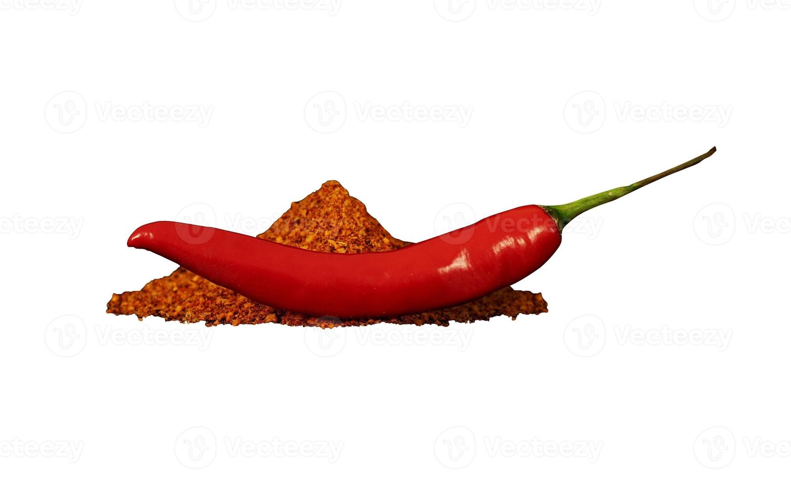 chili with powder isolated photo