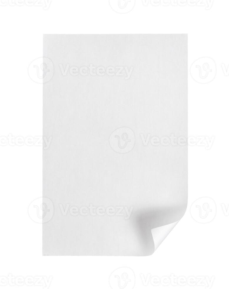 blank white folded paper mockup photo