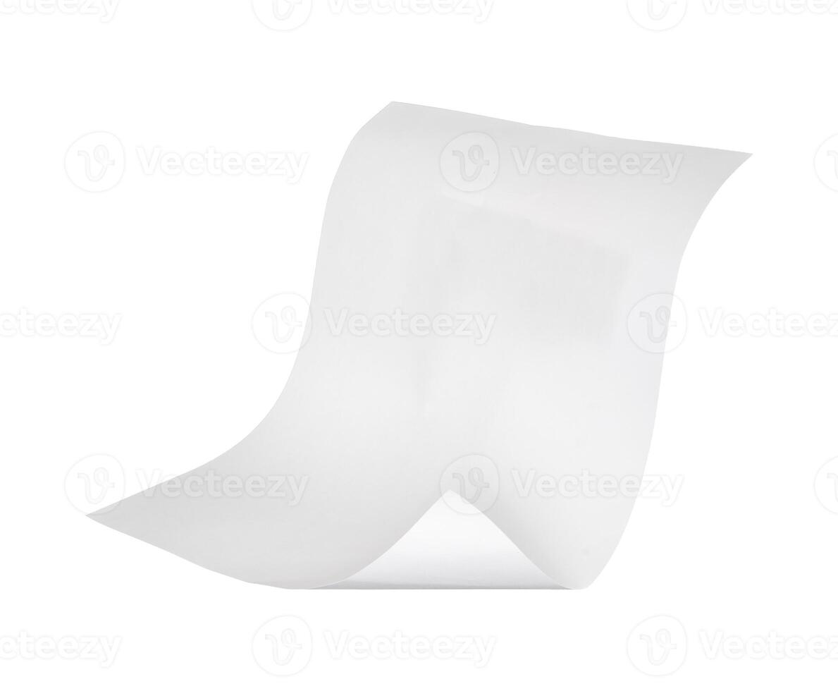 blank white folded paper mockup photo