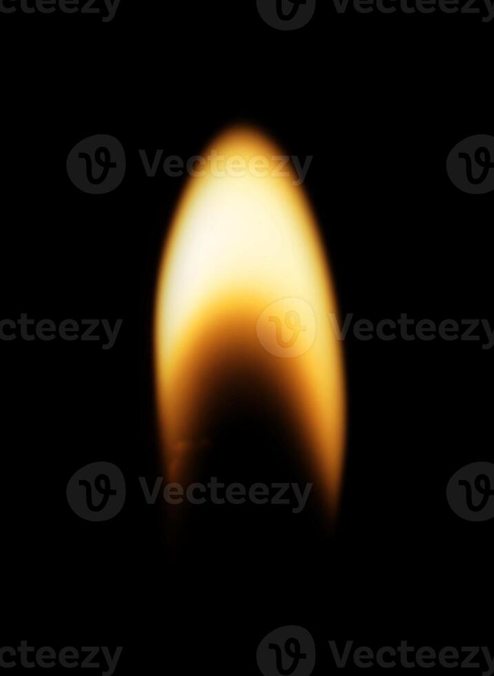 Candle fire flame on black photo