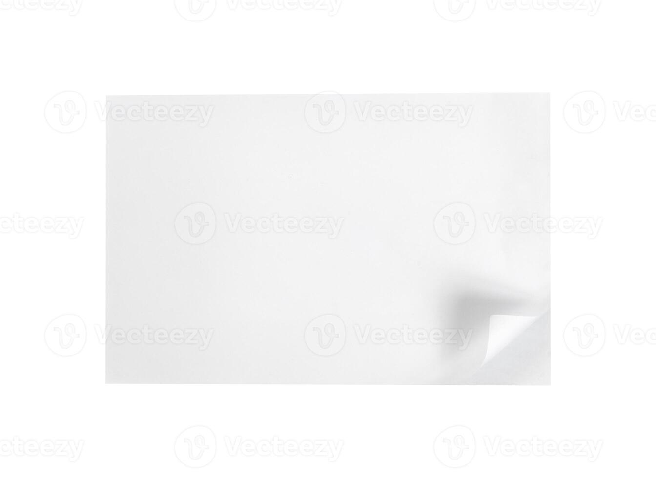 blank white folded paper mockup photo