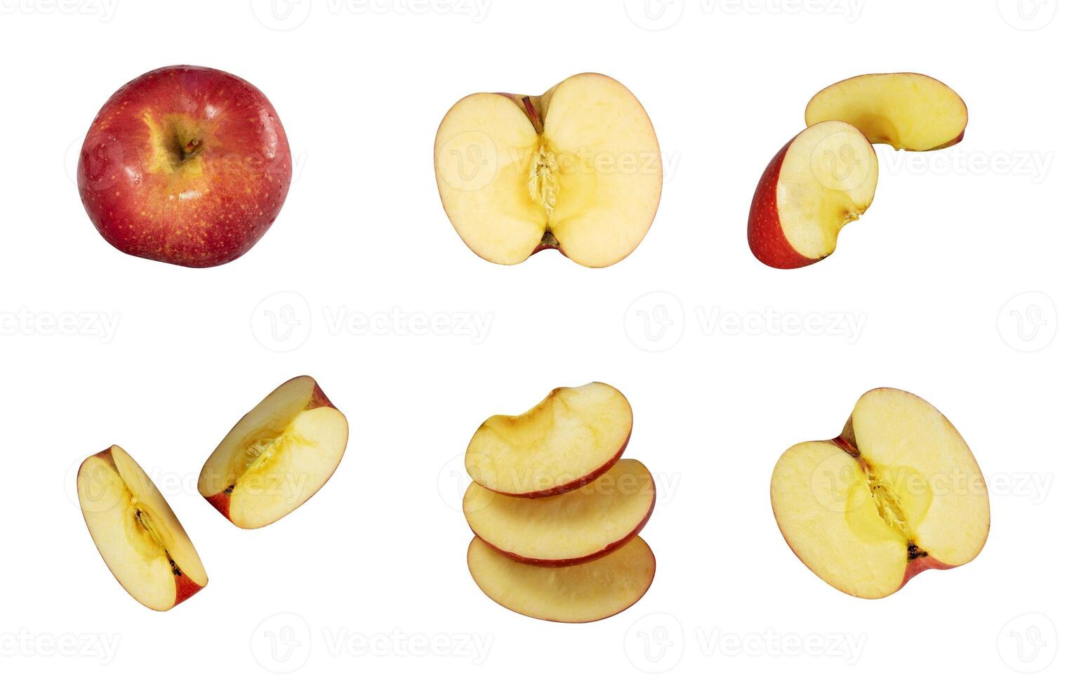 set of apple isolated photo