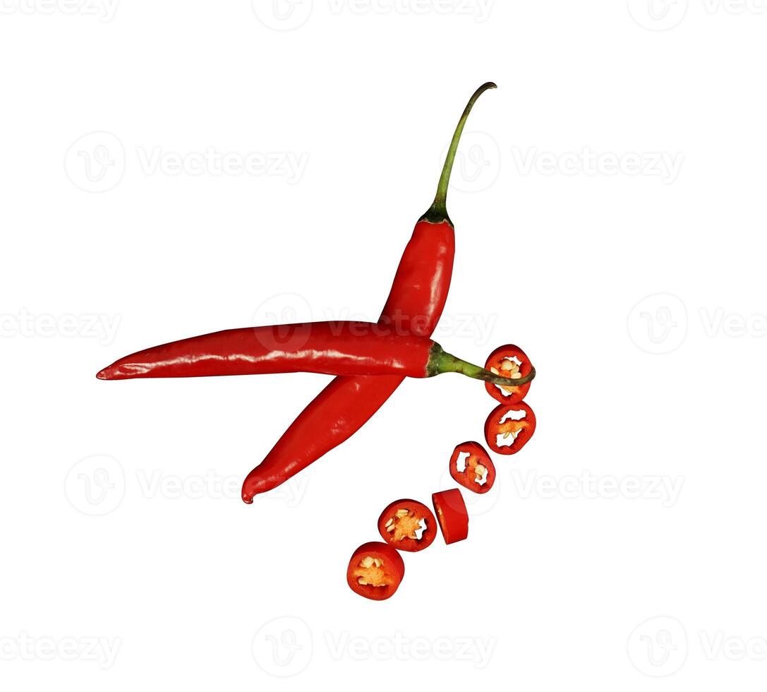slice of chili isolated element photo