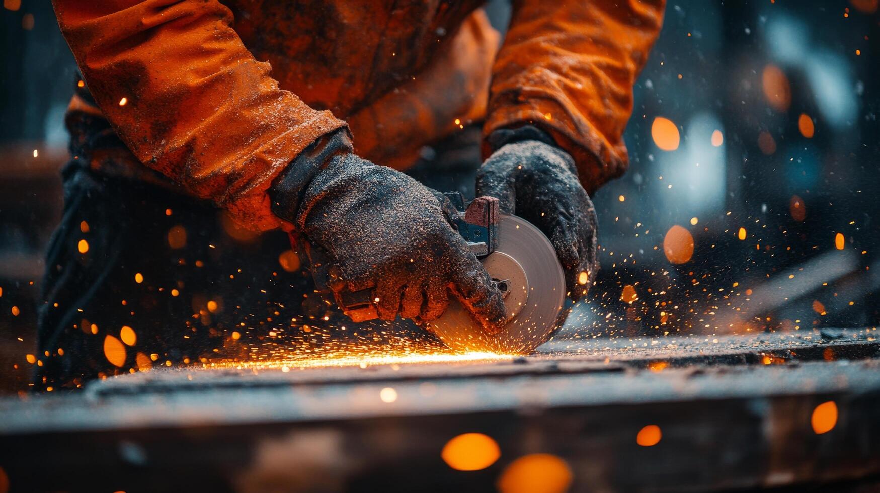Skilled craftsman shaping metal in workshop using precision tools during daylight hours photo
