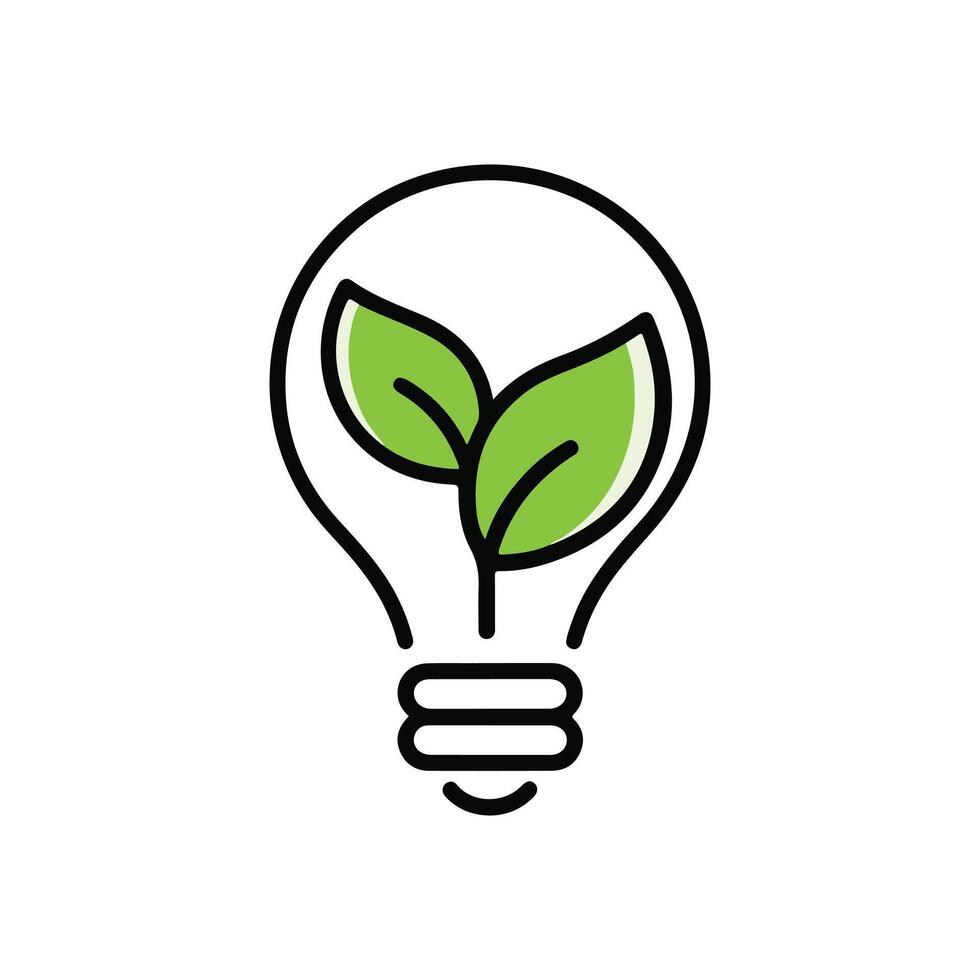 Eco Friendly Lightbulb premium bulb icon design. vector