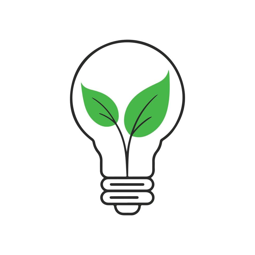 Eco Friendly Lightbulb premium design. vector