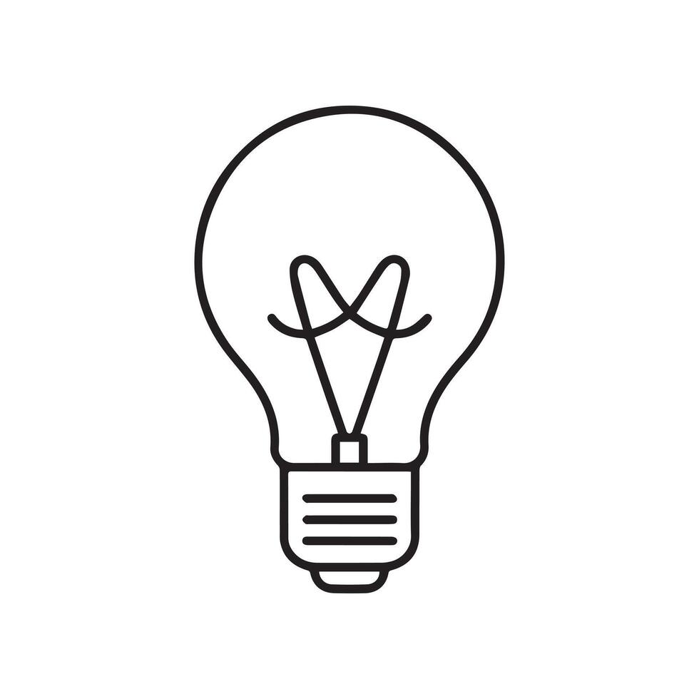 Premium bulb icon outline graphic design. vector