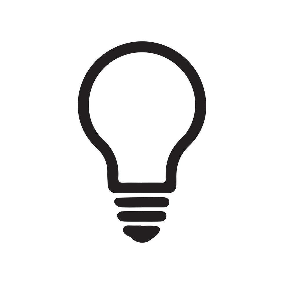 Bulb outline premium design for all work. vector