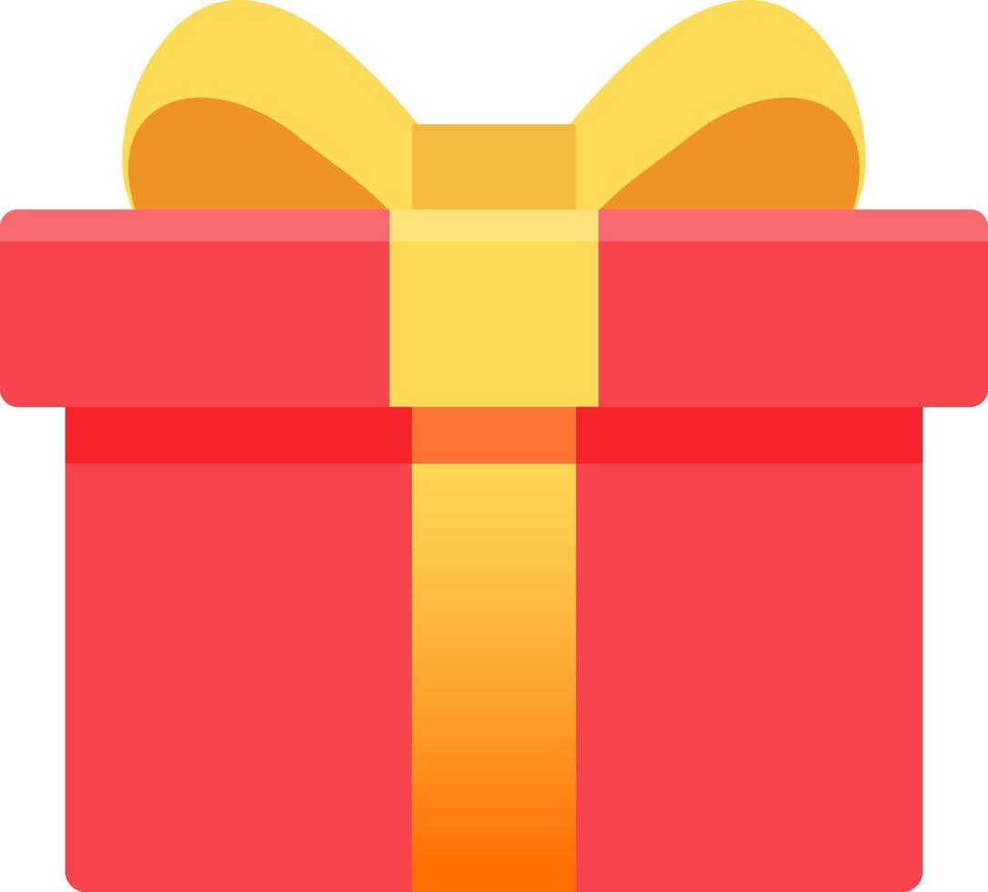 Red gift box with ribbon and heart symbol for holiday celebrations icon vector