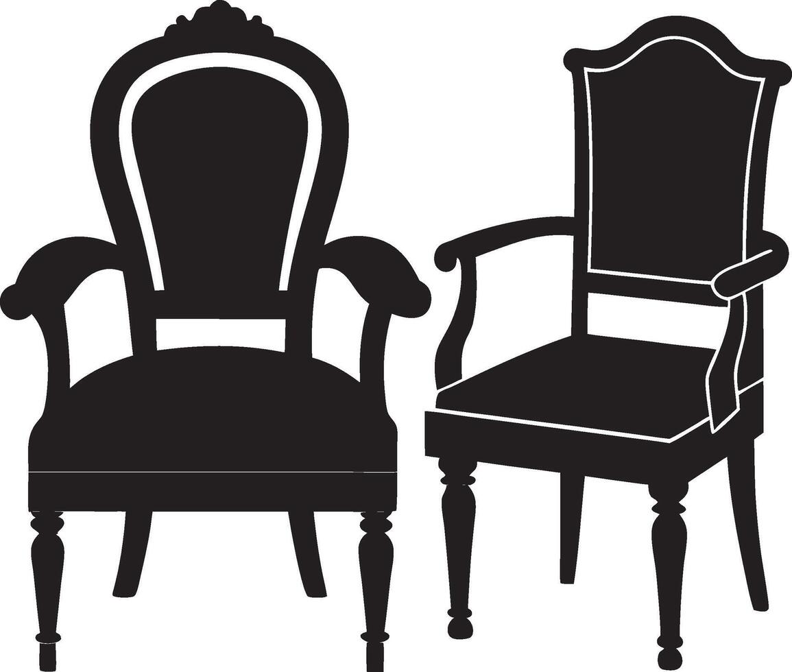Monochrome Chair Silhouette vector