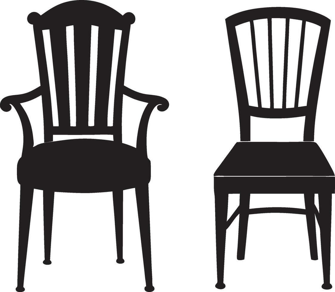 Wooden Chair Silhouette vector