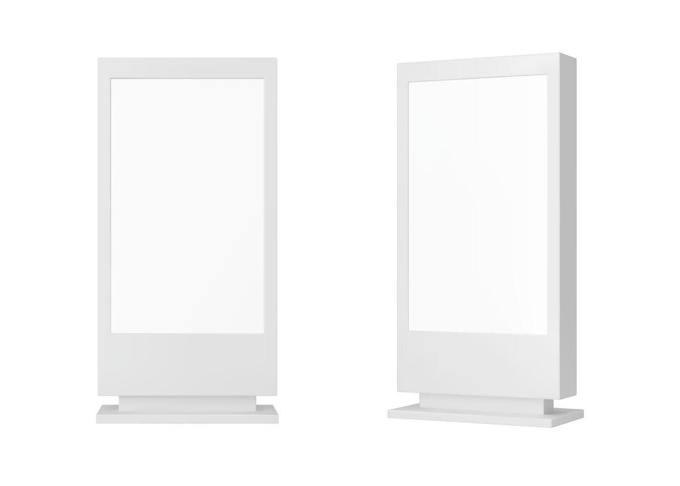 Advertise outdoor retail stand display mockup vector