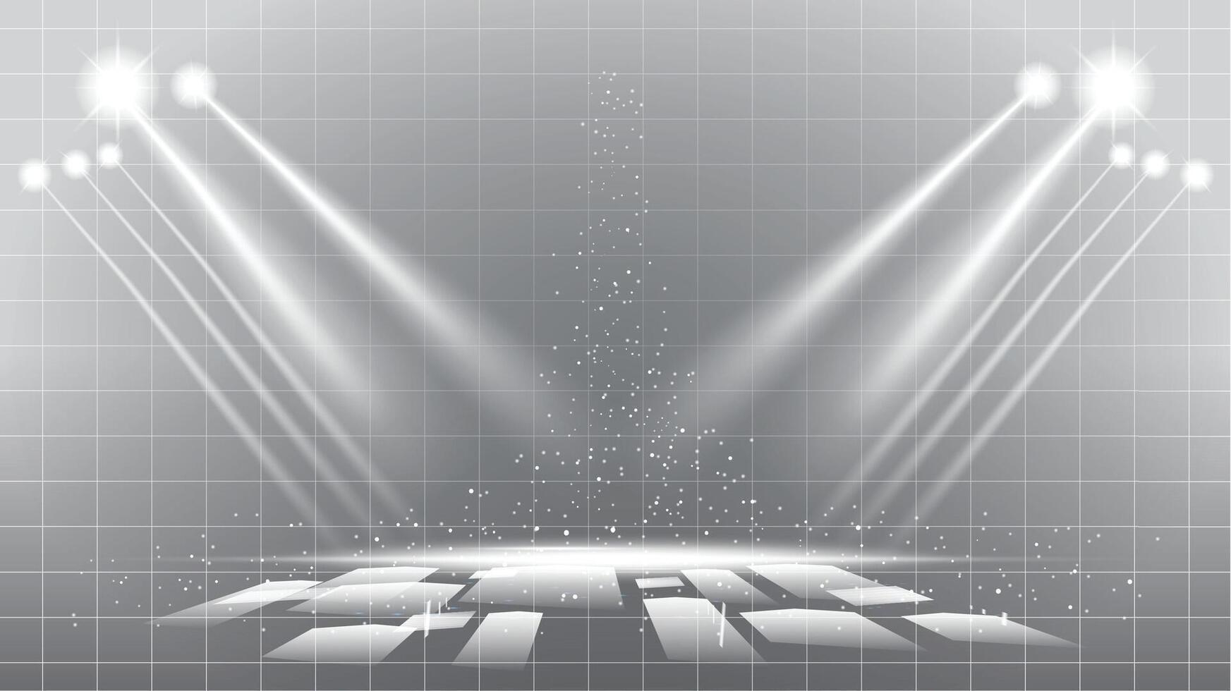 Abstract technology white gray background Hi-tech communication podium concept, technology, digital business, innovation, science fiction scene illustration with copy-space. vector