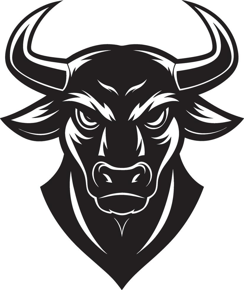Rugged Bull Head Mascot Graphic vector