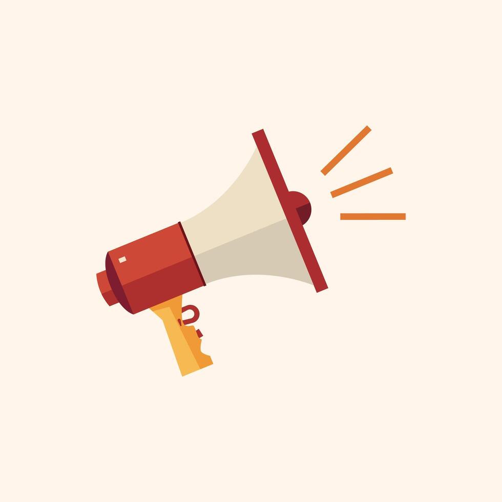 Megaphone icon. Loudspeaker, bullhorn, illustration vector