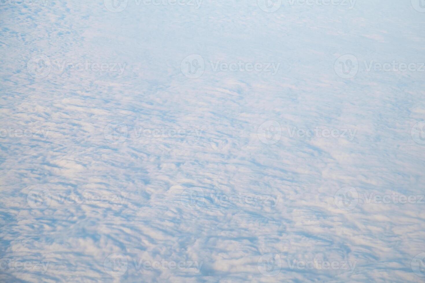 Top view of clouds, view from airplane, natural white background photo