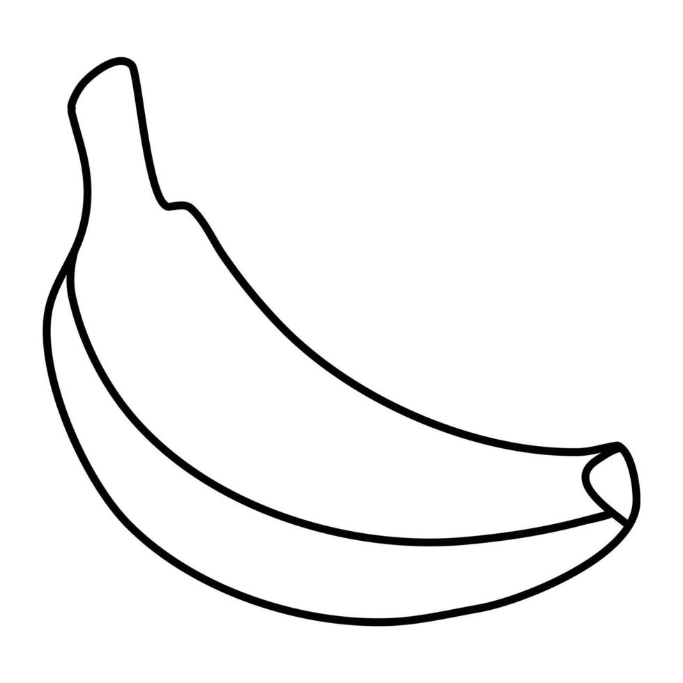 banana coloring page vector