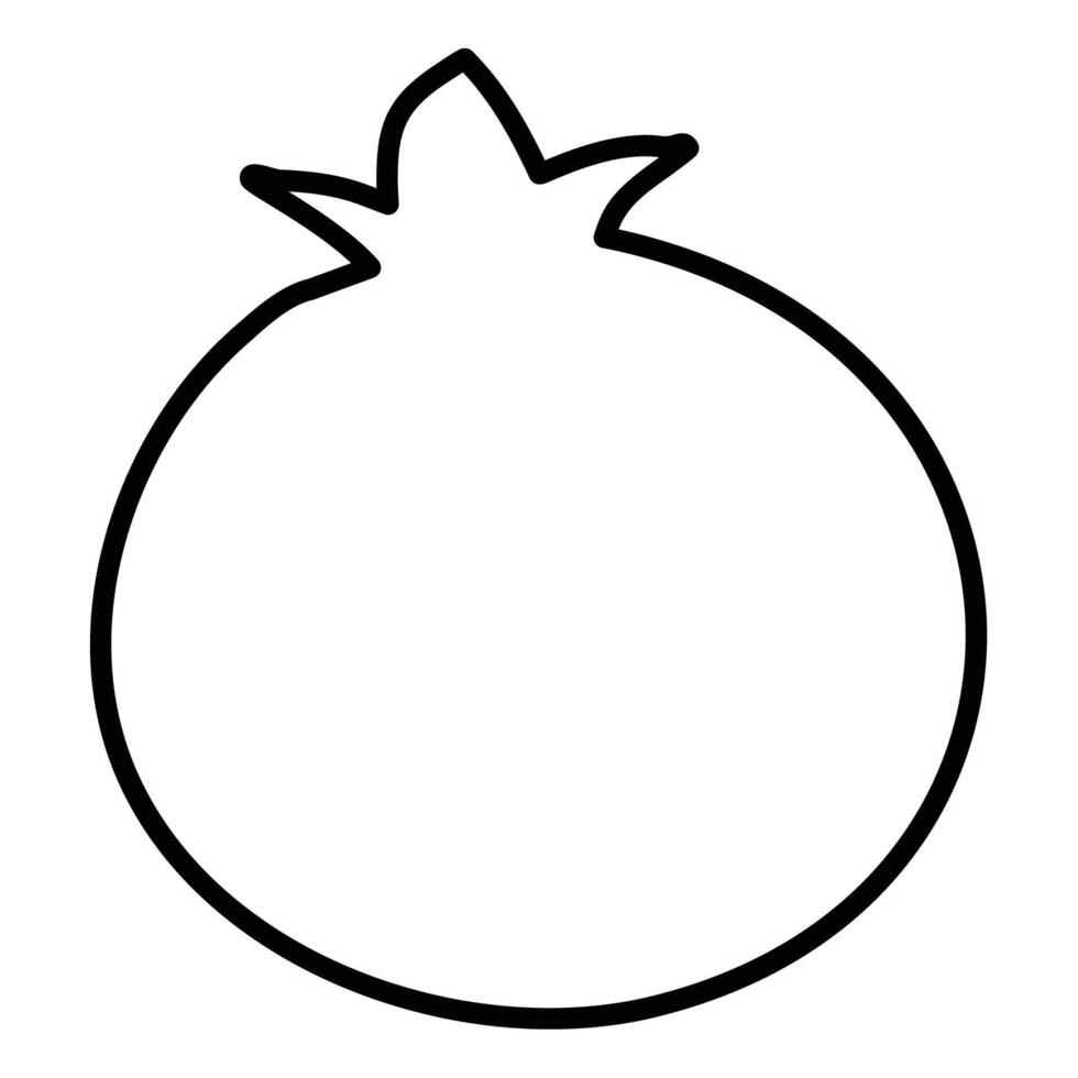 Pomegranate Fruit coloring page kids vector