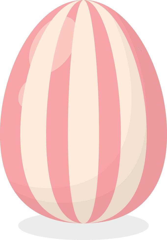 Pink Easter Egg with Simple Shape vector
