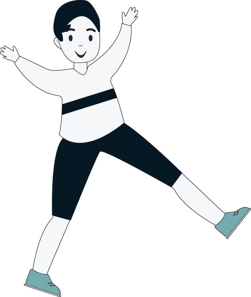 Handsome Boy Walking vector