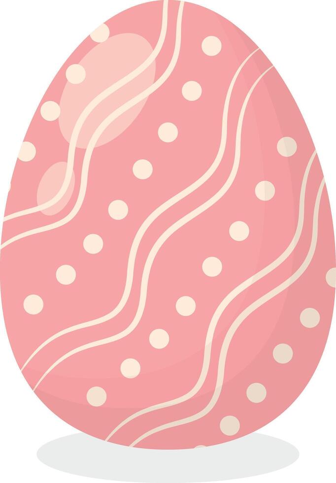 Pink Easter Egg with Simple Style vector